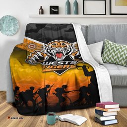 Wests Tigers ANZAC Day Indigenous Art Blanket