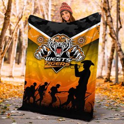 Wests Tigers ANZAC Day Indigenous Art Blanket