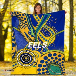 Eels Rugby Aboriginal Art Blanket