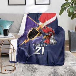 NRL StormRooster Mascot Custom Blanket Cracked Metal Style