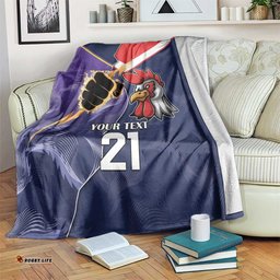 NRL StormRooster Mascot Custom Blanket Cracked Metal Style