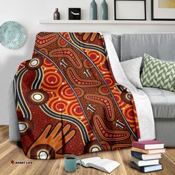 Aboriginal Preium Blanket Indegenous Dot Painting Art
