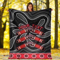 Custom Personalised Aboriginal Boomerang Premium Blanket Kangaroo Australia
