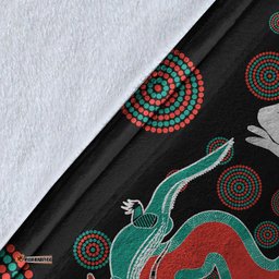 custom personalised rabbitohs premium blanket go the bunnies aboriginal