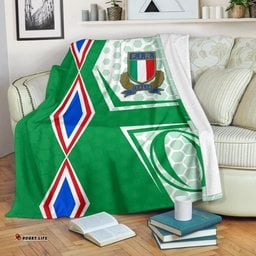 Italy Rugby Premium Blanket Gli Azzurri Vibes Green