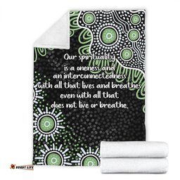 Australia Aboriginal Blanket - The More You Know The Less You Need Green Blanket