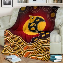 Premium Blanket Aboriginal Dot Patterns Fish