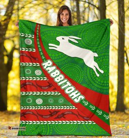 South Sydney Rabbitohs Aboriginal Premium Blanket Victorian Vibes