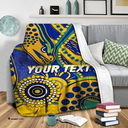 Custom Personalised Eels Rugby Aboriginal Art Blanket