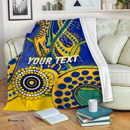 Custom Personalised Eels Rugby Aboriginal Art Blanket
