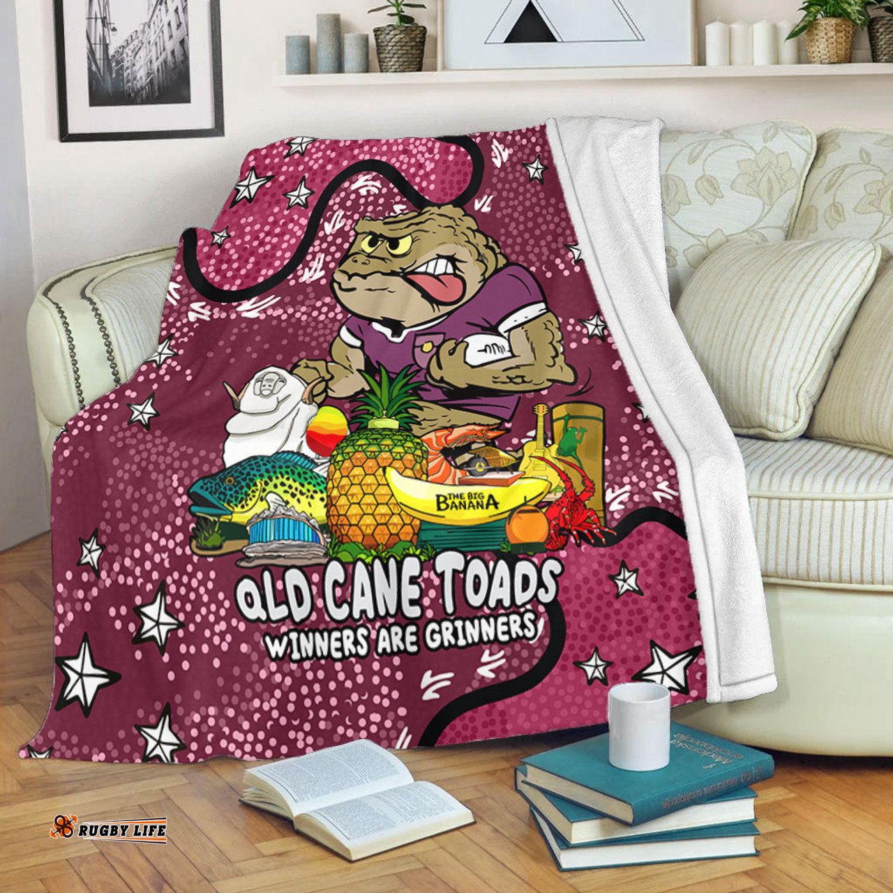 Queensland Cane Toads Custom Blanket - Australian Big Things Blanket