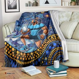 Personalised Mascot NSW Blues Rugby Blanket Aboriginal Galaxy
