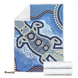 Australia Aboriginal Blanket - Platypus Aboriginal Dot Painting
 Blanket