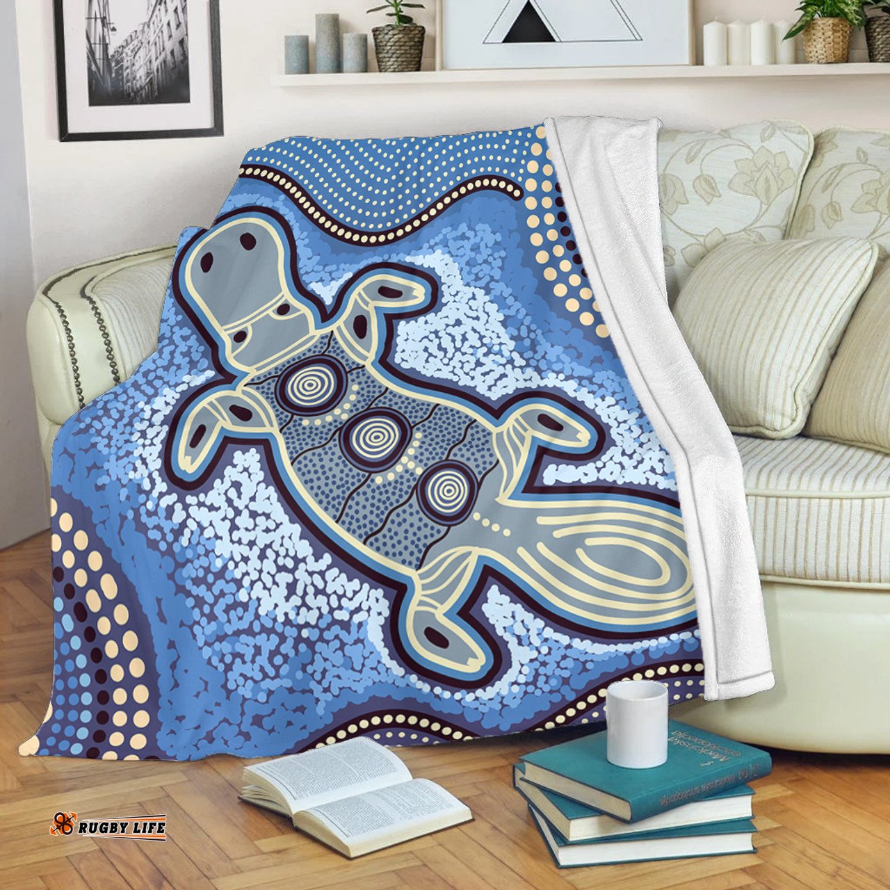 Australia Aboriginal Blanket - Platypus Aboriginal Dot Painting
 Blanket