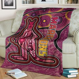 maroons rugby blanket custom maroons kangaroo blanket rlt13