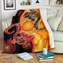 Australia Aboriginal Inspired Blanket - Couple Aboriginal Inspired Lizards