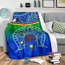 Premium Blanket Torres Strait Symbol With Aboriginal Patterns
