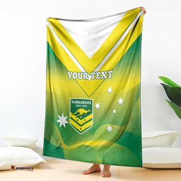 Custom Australia Rugby Blanket 2024 Kangaroos Gradient Sporty Style