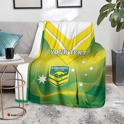 Custom Australia Rugby Blanket 2024 Kangaroos Gradient Sporty Style