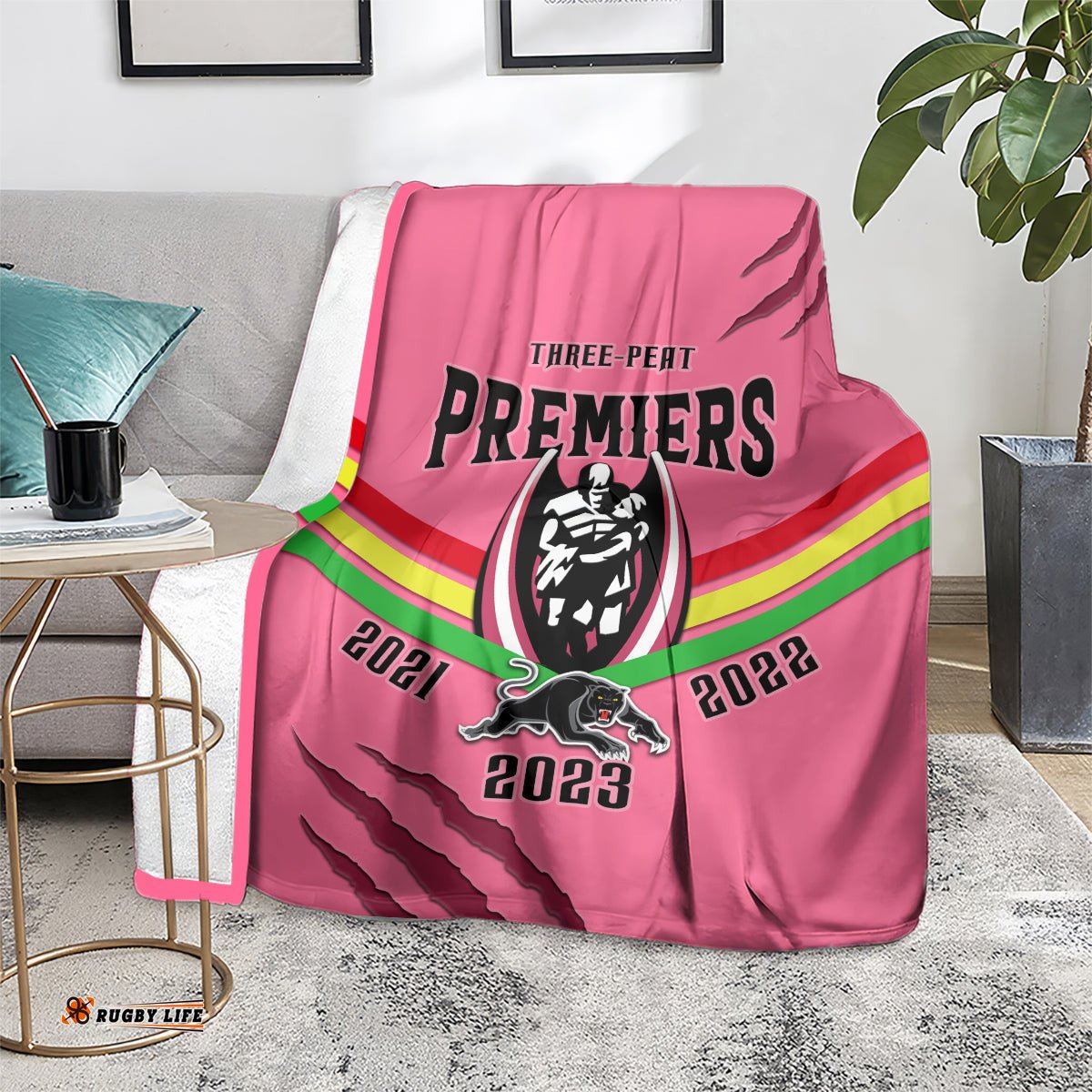 NRL Panthers Blanket Premiers Three Peat Proud Of Our Boys Pink