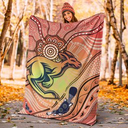 Kangaroos Indigenous Premium Blanket Beautiful Life