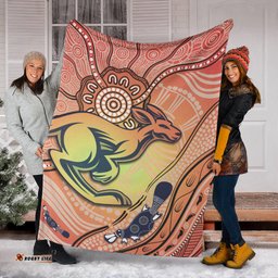 Kangaroos Indigenous Premium Blanket Beautiful Life