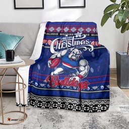 Bulldogs Football Xmas Blanket Australia AFL Mascot