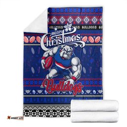 Bulldogs Football Xmas Blanket Australia AFL Mascot