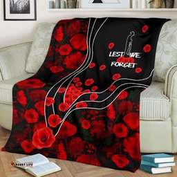 ANZAC Lest We Forget Premium Blanket Poppy Flowers