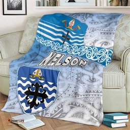 New Zealand Nelson Blanket Nelson's Flag and Seal Maori Art Tattoo