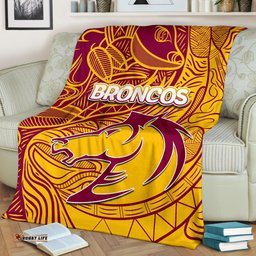 brisbane broncos premium blanket tribal style