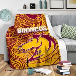 brisbane broncos premium blanket tribal style