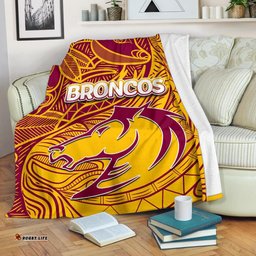 brisbane broncos premium blanket tribal style