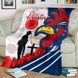 Australia Roosters Premium Blanket ANZAC Day Three Tiles Style