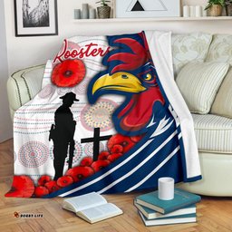 Australia Roosters Premium Blanket ANZAC Day Three Tiles Style