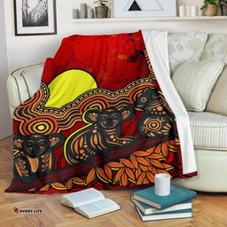 Aboriginal Premium Blanket Australian Indigenous Koala