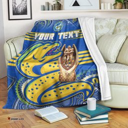 Custom Personalised Parramatta Rugby Premium Blanket Eels Premiers Indigenous Artsy