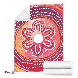 Australia Dot Painting Inspired Aboriginal Blanket - Aboriginal Style Dot Blanket