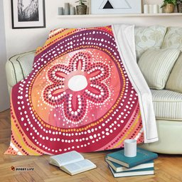Australia Dot Painting Inspired Aboriginal Blanket - Aboriginal Style Dot Blanket