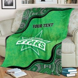 Custom Melbourne Stars Blanket Indigenous Art Grunge Style