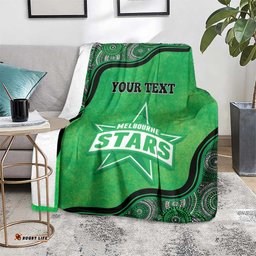 Custom Melbourne Stars Blanket Indigenous Art Grunge Style
