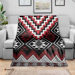 Red Taniko Aotearoa Blanket Niho Taniwha Mix Poutama