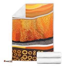Australia Aboriginal Blanket - Abstract Theme Of Australian Indigenous Aboriginal Art Blanket