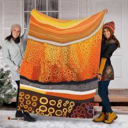 Australia Aboriginal Blanket - Abstract Theme Of Australian Indigenous Aboriginal Art Blanket