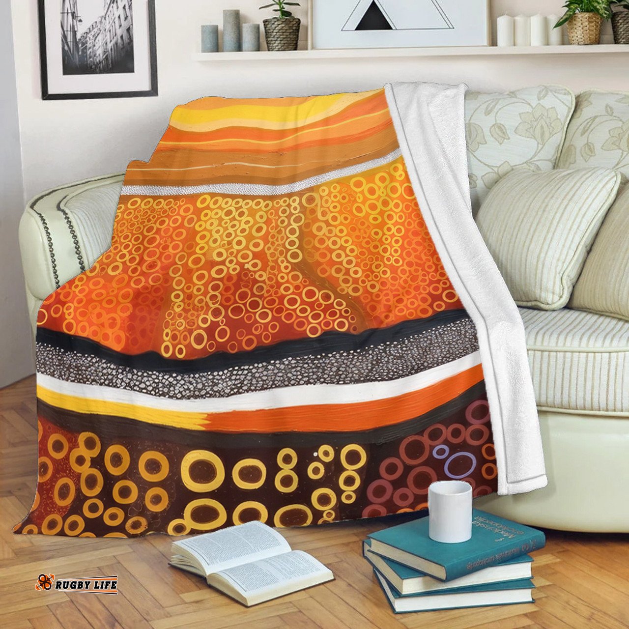Australia Aboriginal Blanket - Abstract Theme Of Australian Indigenous Aboriginal Art Blanket