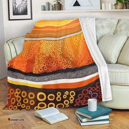 Australia Aboriginal Blanket - Abstract Theme Of Australian Indigenous Aboriginal Art Blanket