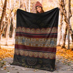 Blanket Aboriginal Dot Panting Art Horizontal Lines