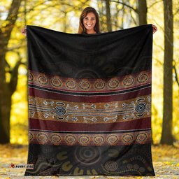 Blanket Aboriginal Dot Panting Art Horizontal Lines