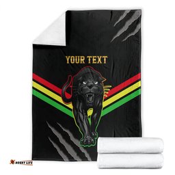 Personalised NRL Panthers Blanket Premiers Three Peat Proud Of Our Boys Black