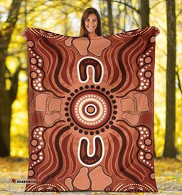 Aboriginal Premium Blanket Indigenous Art Patterns Ver02